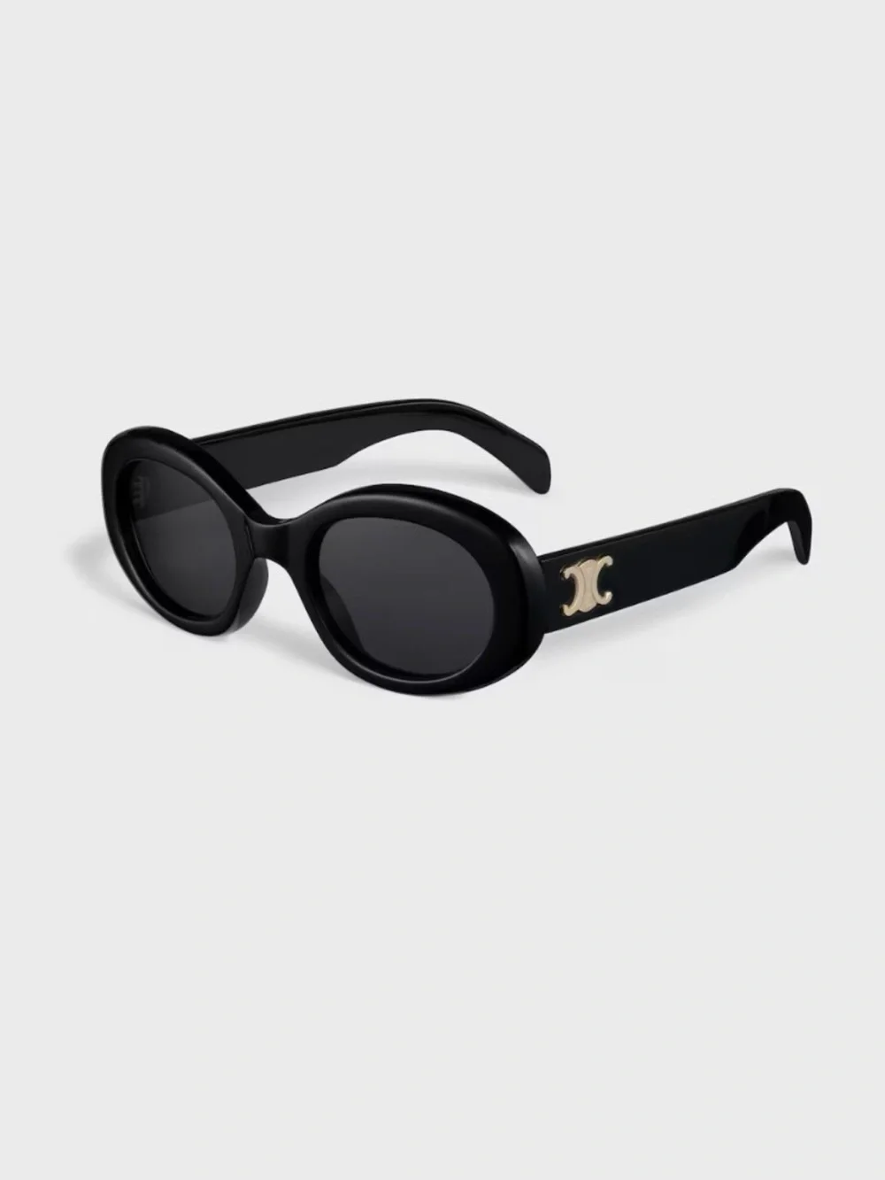 Celine Triomphe Oval Sunglasses Black. CL40194U, 01A, with Packaging